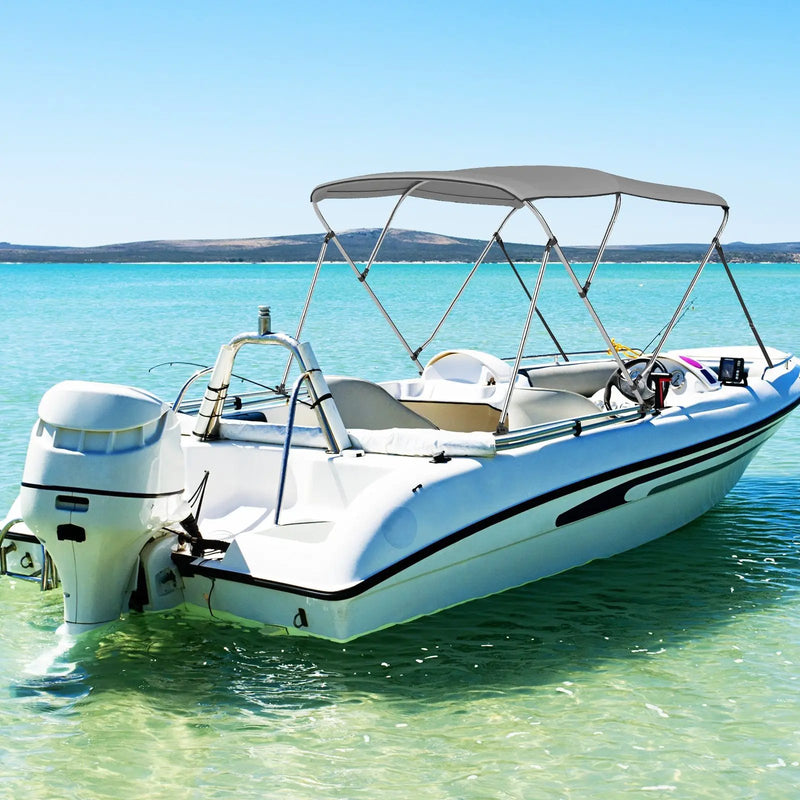 3-Bow/4-Bow Boat Bimini Top Sun Shade Boat Canopy with Storage Boot by DirectDeals