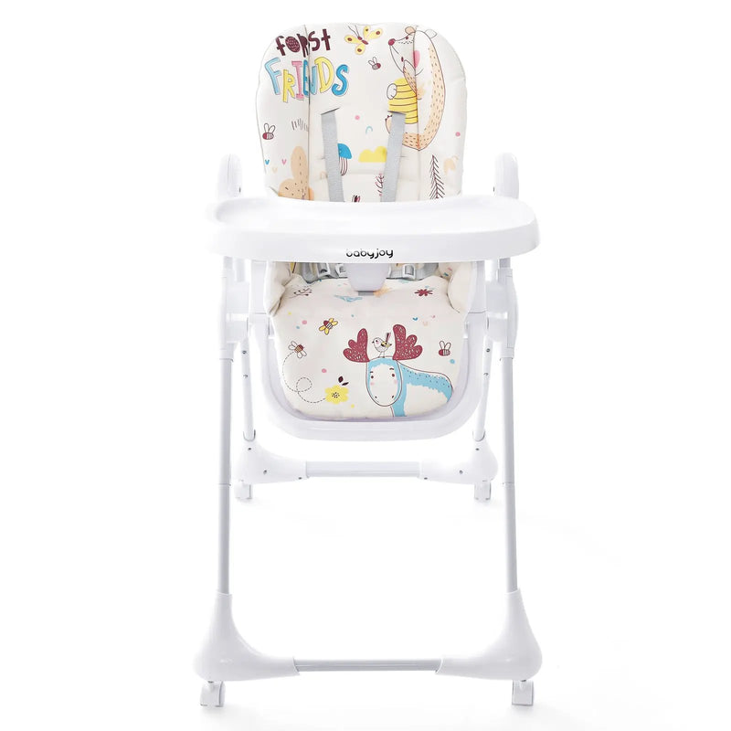 3-In-1 Convertible Highchair with Adjustable Height and 5-Point Safety Belt and Lockable Wheels by DirectDeals
