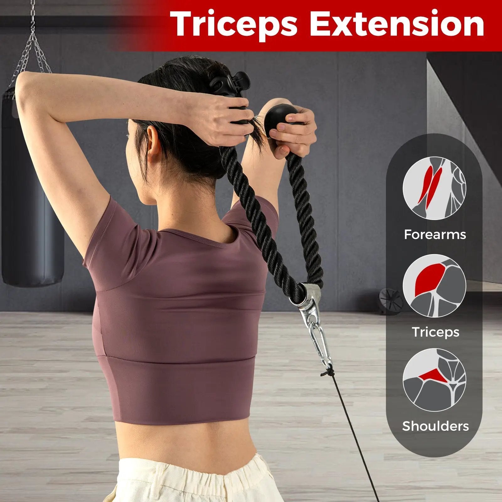 3-Piece Cable Machine Attachment Set for Home Gym by DirectDeals