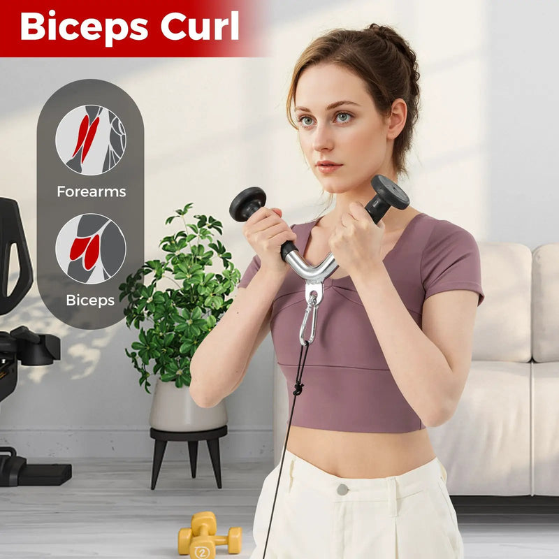 3-Piece Cable Machine Attachment Set for Home Gym by DirectDeals