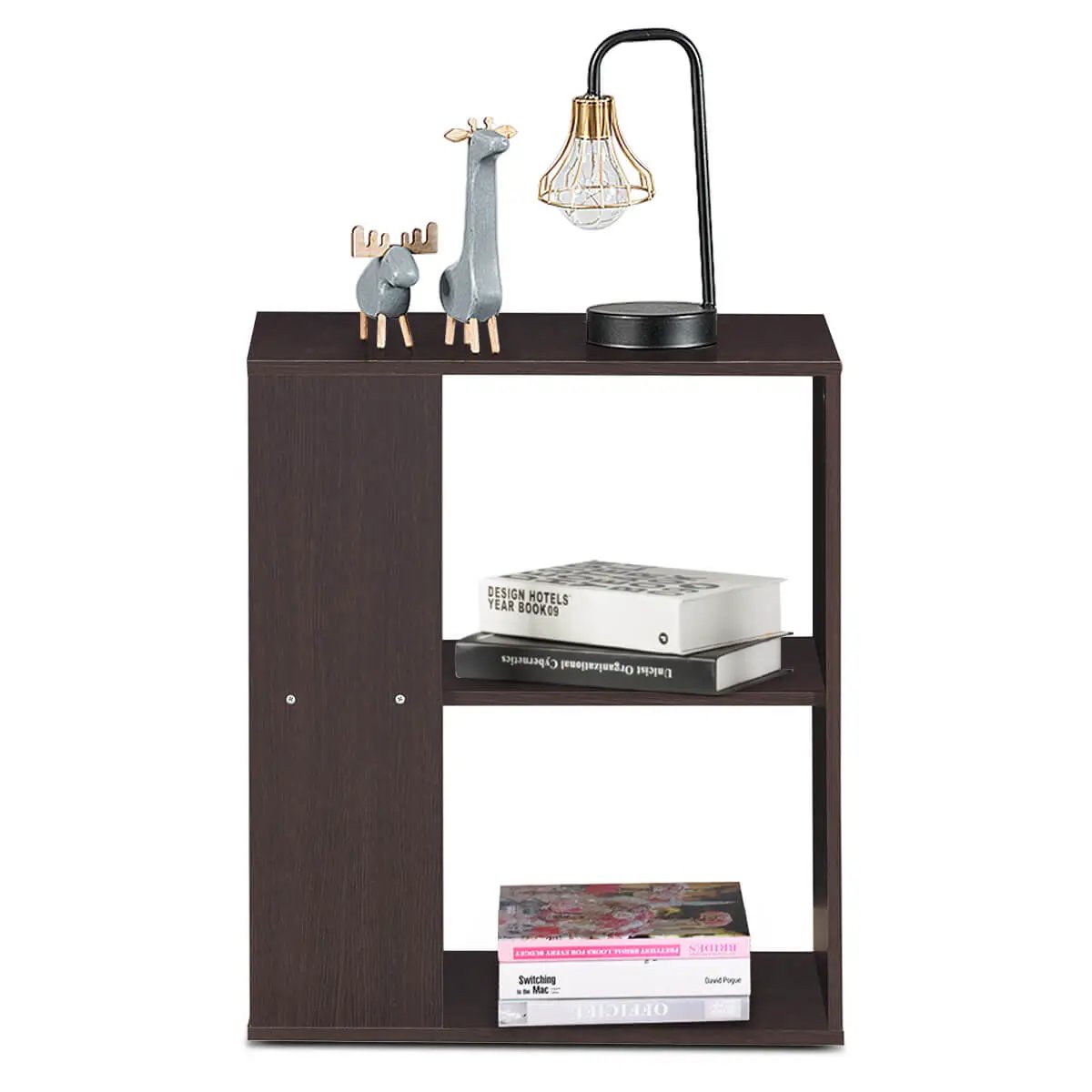 2-Tier Side End Table with Storage Shelves by DirectDeals