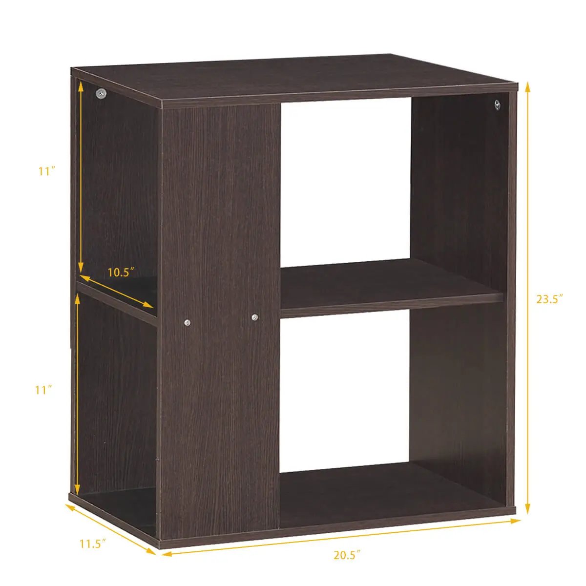 2-Tier Side End Table with Storage Shelves by DirectDeals