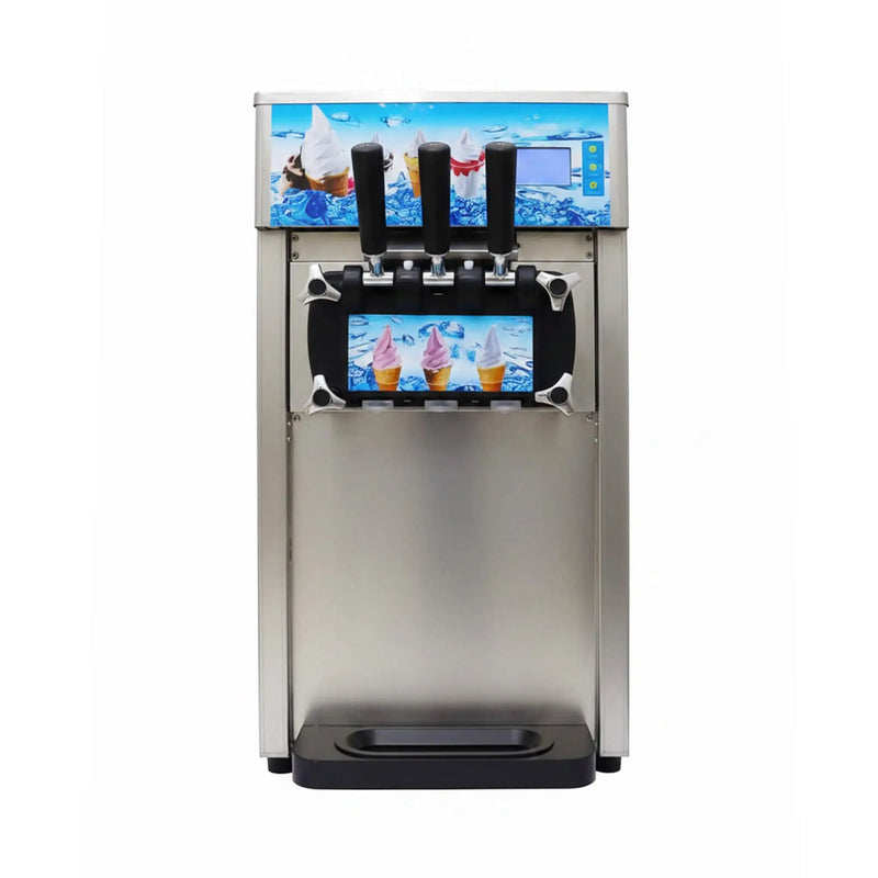 3-Flavor 9L Commercial 1200W Countertop Soft Serve Machine (SAK51986) by SAKSBY WHOLESALE