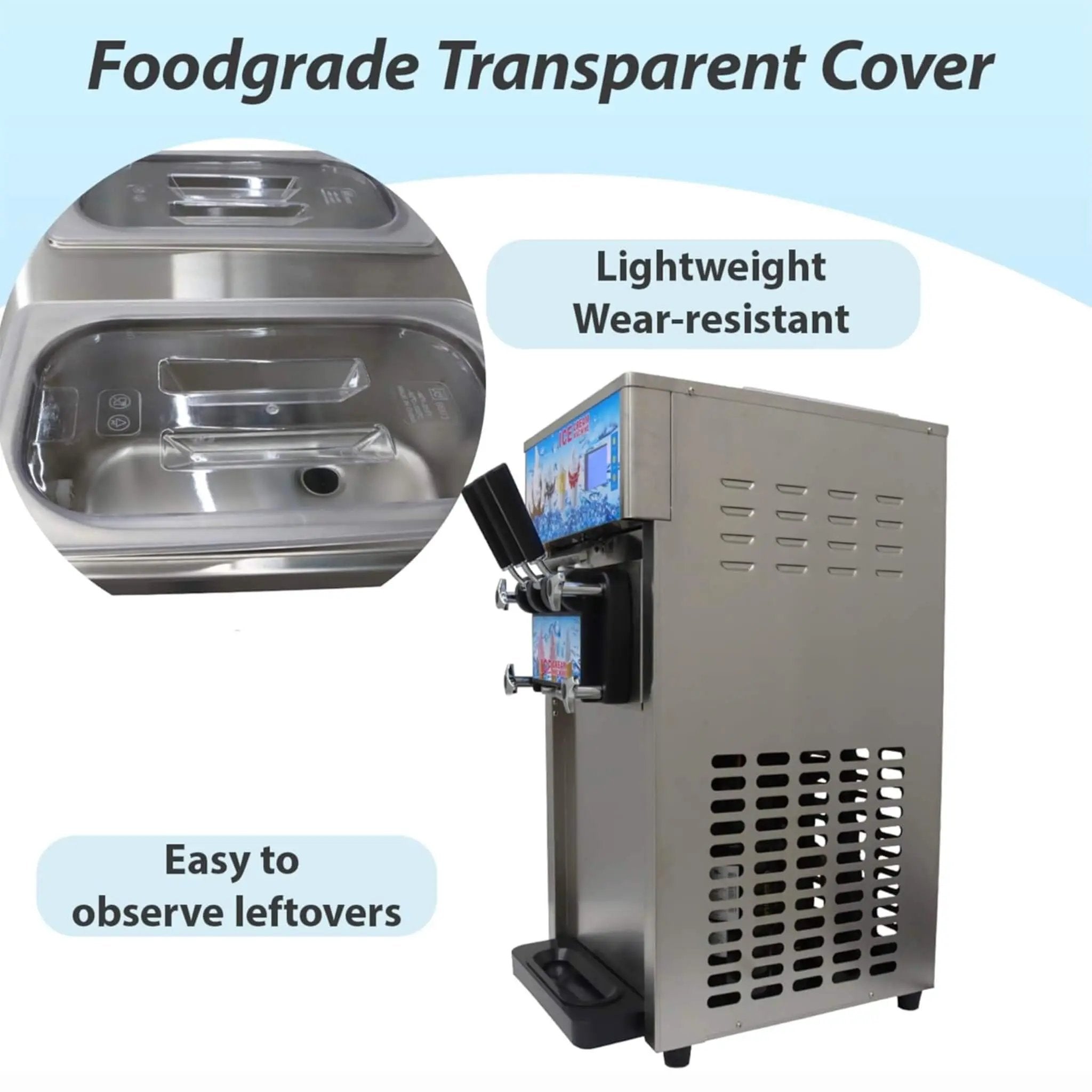 3-Flavor 9L Commercial 1200W Countertop Soft Serve Machine (SAK51986) by SAKSBY WHOLESALE