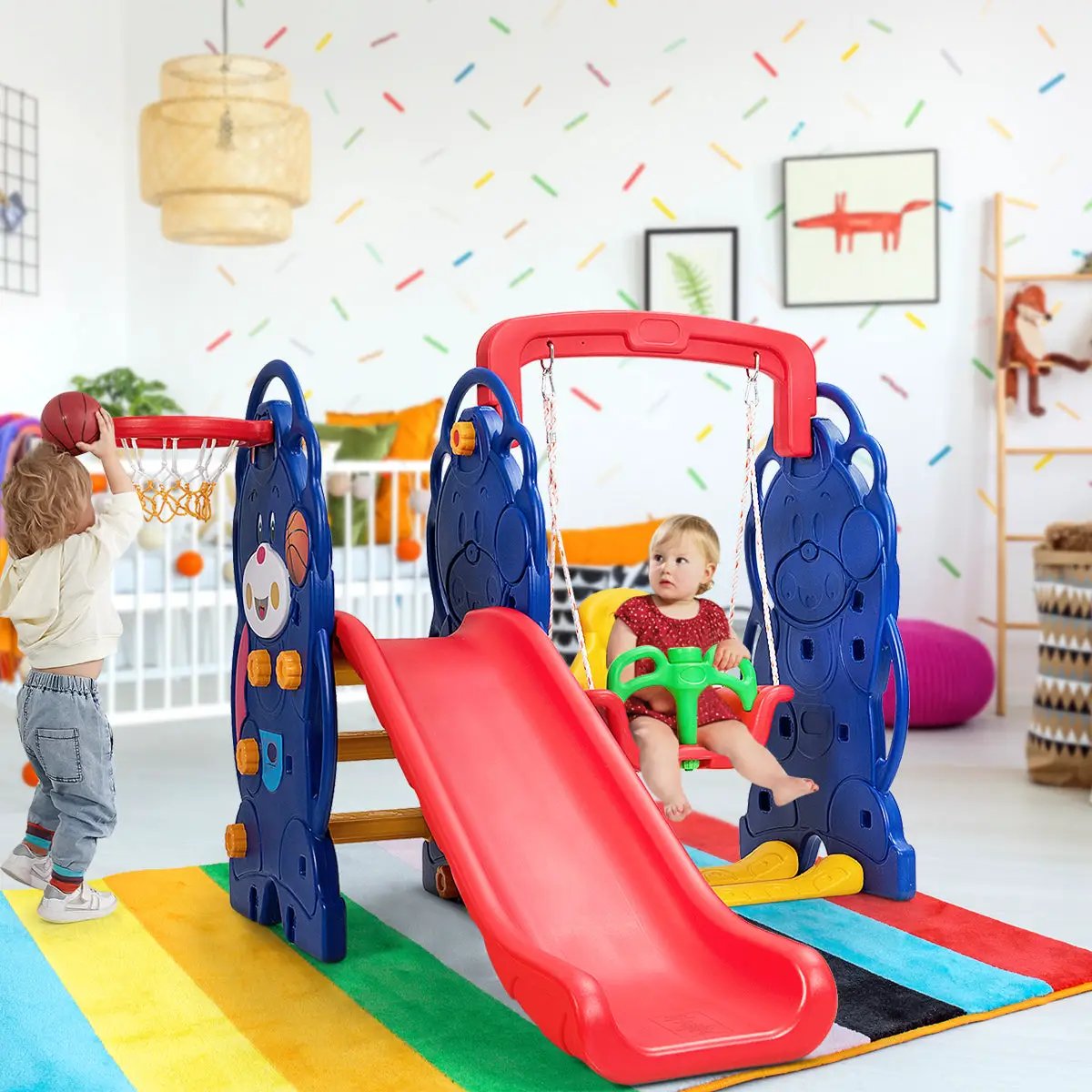 3-in-1 Toddler Climber and Swing Playset by DirectDeals