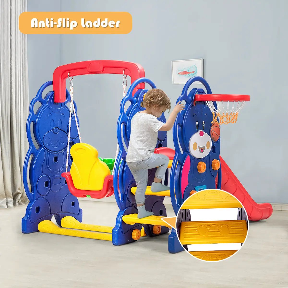 3-in-1 Toddler Climber and Swing Playset by DirectDeals