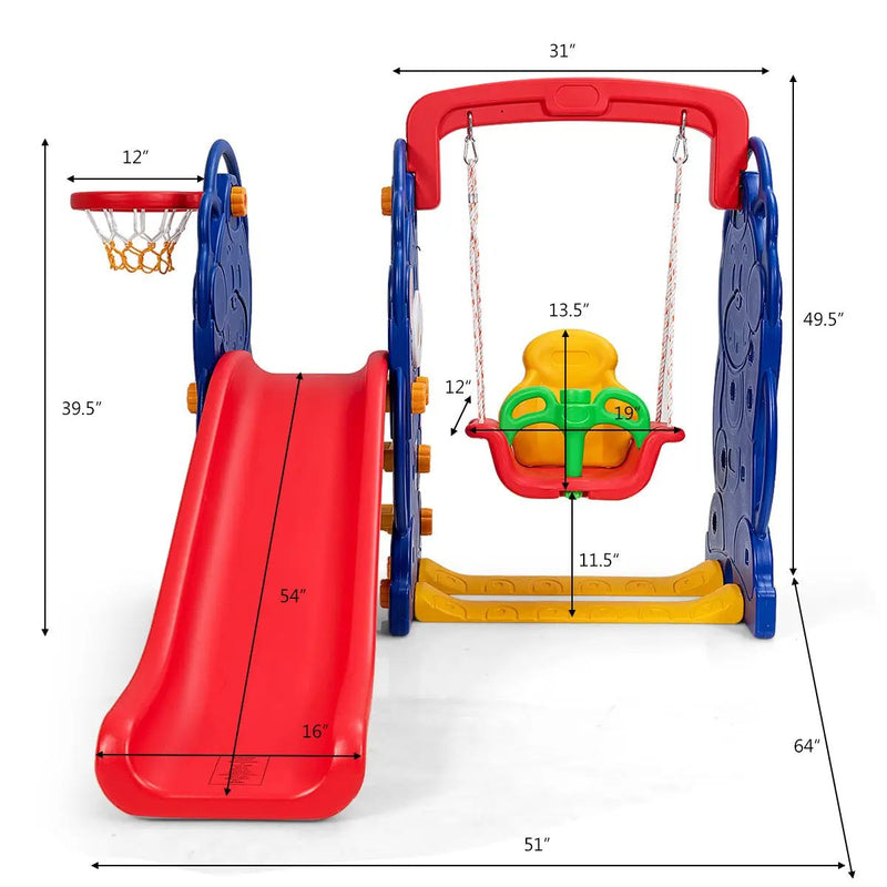 3-in-1 Toddler Climber and Swing Playset by DirectDeals