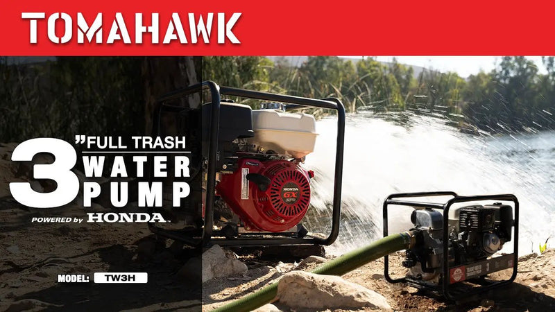 3 Inch Trash Water Pump 375 GPM 8 HP GX270 powered by Honda Portable Utility by Tomahawk Power