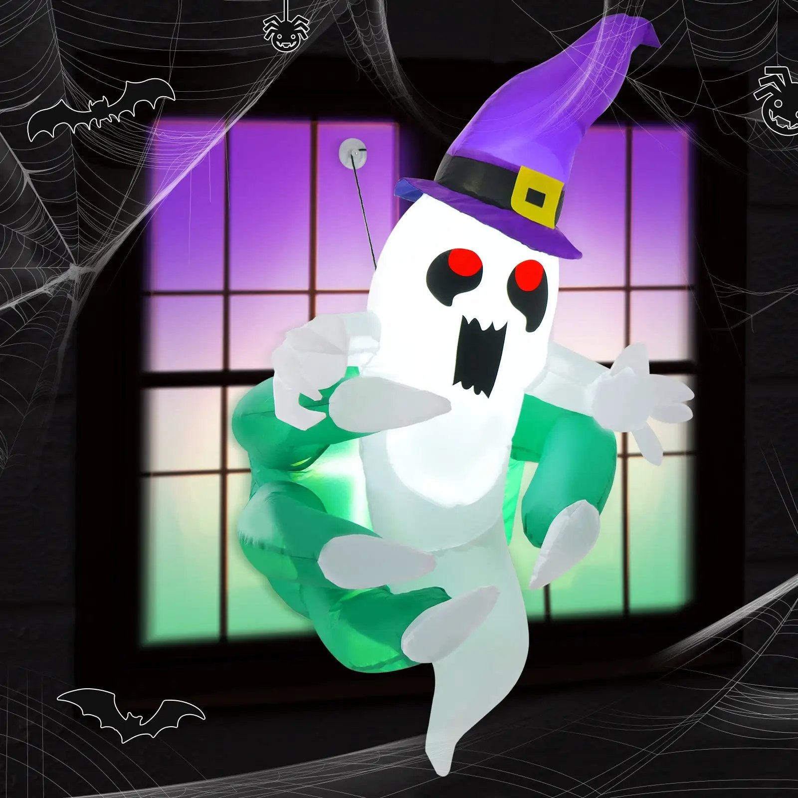 3.6 FT Halloween Inflatable Ghost Broke Out from Window by DirectDeals