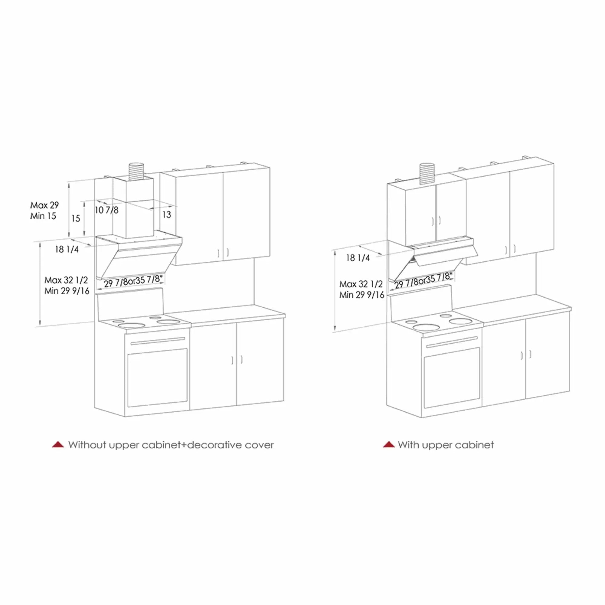 30"/36" Under-Cabinet / Wall Mount Classic Series | JQG7501 / JQG9001 by FOTILE