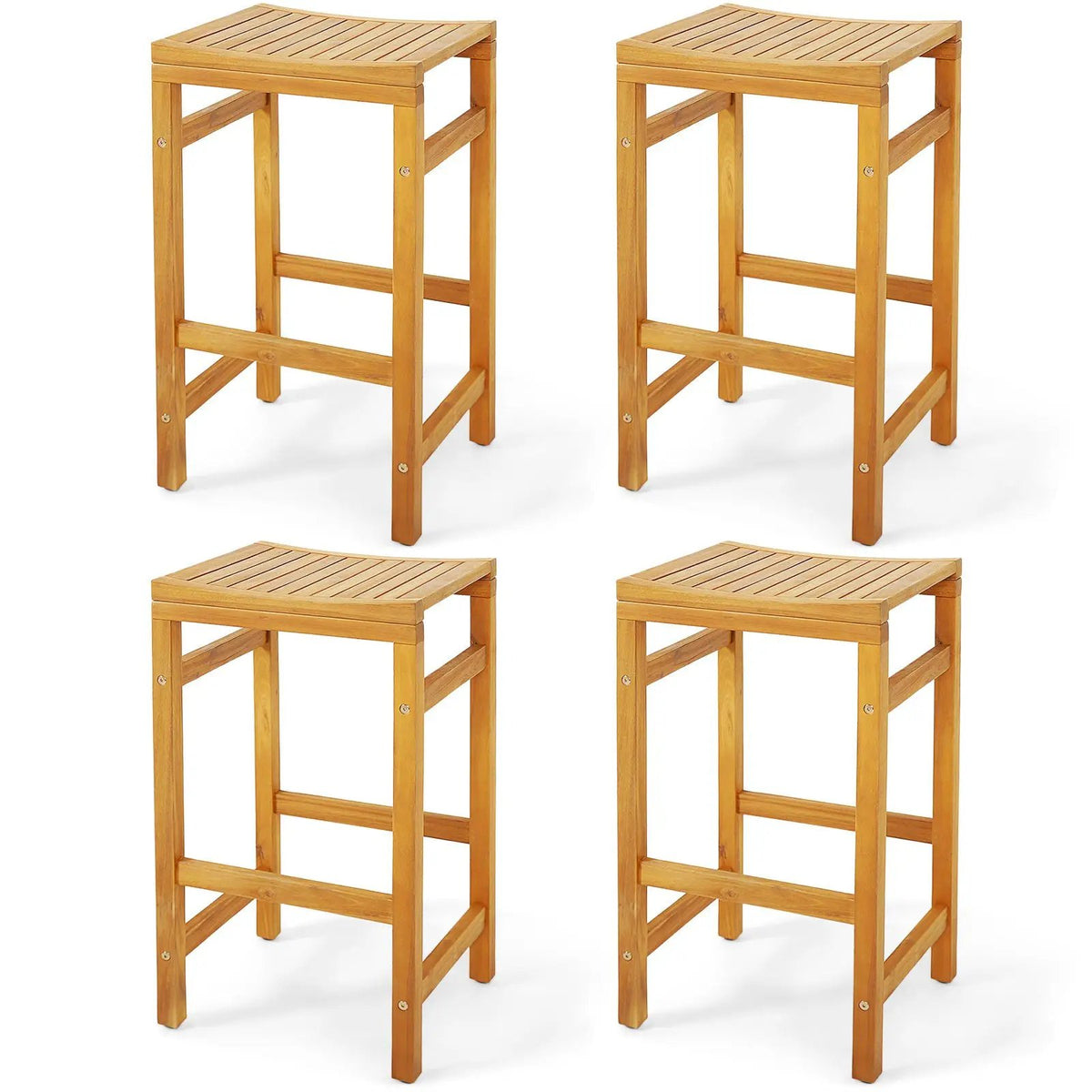 30-Inch Height Bar Chair with Saddle Shaped Seat and Sturdy Footrest by DirectDeals