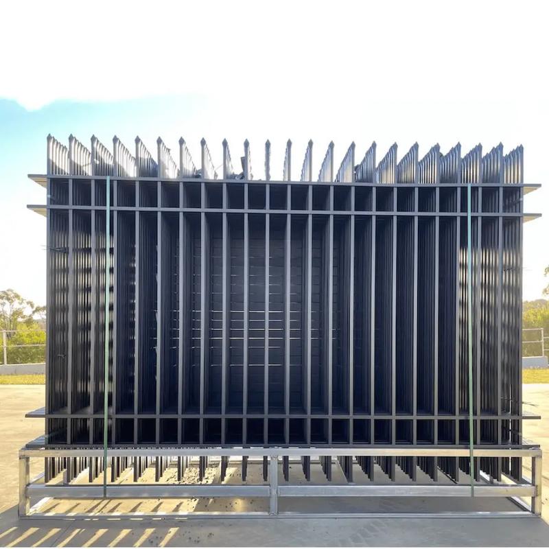 10x7 ft Steel Fence with 4 Rails, 30 Panels by Chery Industrial