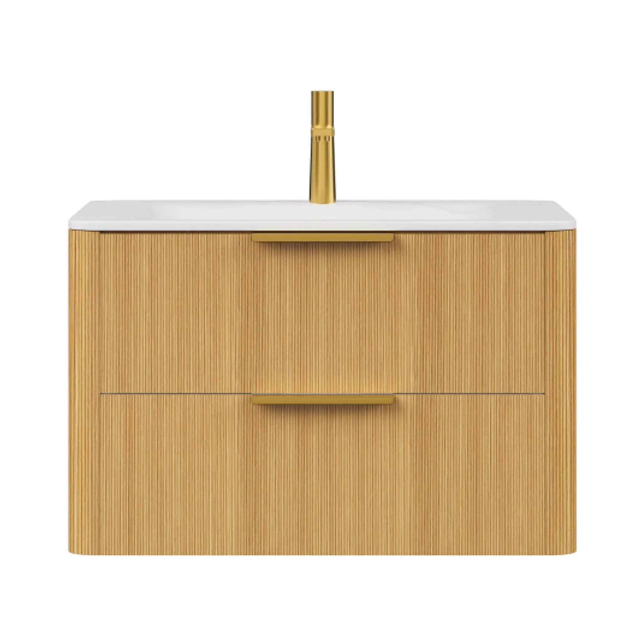 Nuvia Luxury 30/36-Inch Sintered Stone Floating Bathroom Vanity With Sink (SAK70429) by SAKSBY WHOLESALE