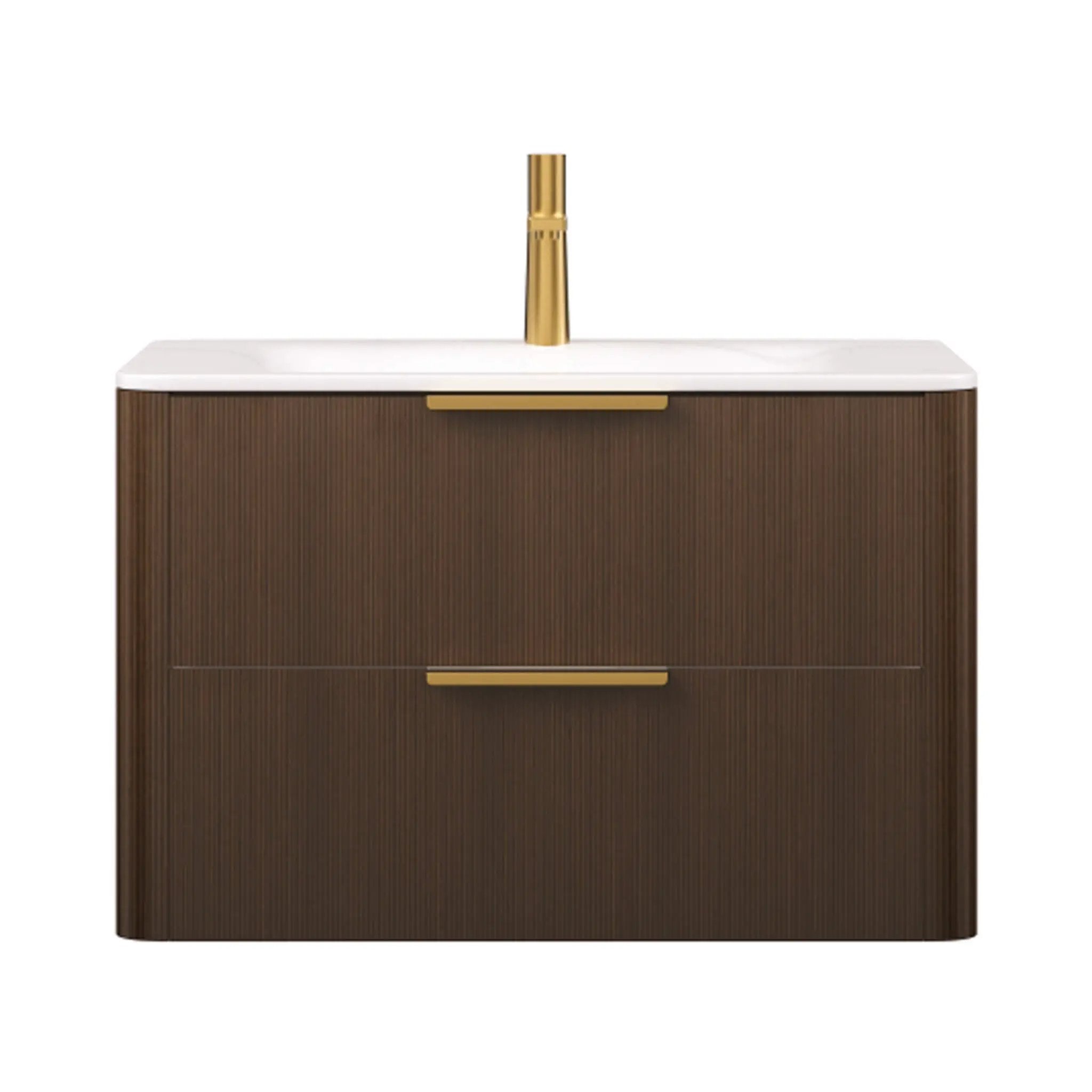 Nuvia Luxury 30/36-Inch Sintered Stone Floating Bathroom Vanity With Sink (SAK70429) by SAKSBY WHOLESALE