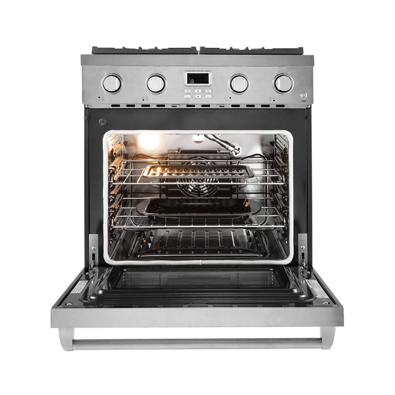 30-Inch Stainless Steel Convection Gas Range Oven With 4-Sealed Burners (SAK25187) by SAKSBY WHOLESALE