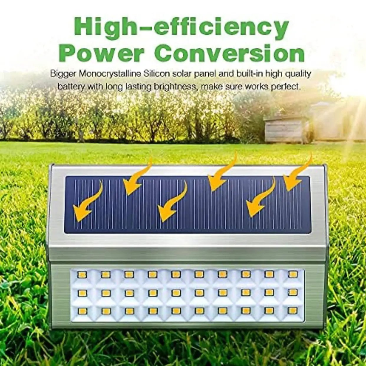 30 LED Solar Step Lights Outdoor【6 Pack】Stainless Steel Bright Solar Deck And Stairs Lights by Outdoor Solar Outlet