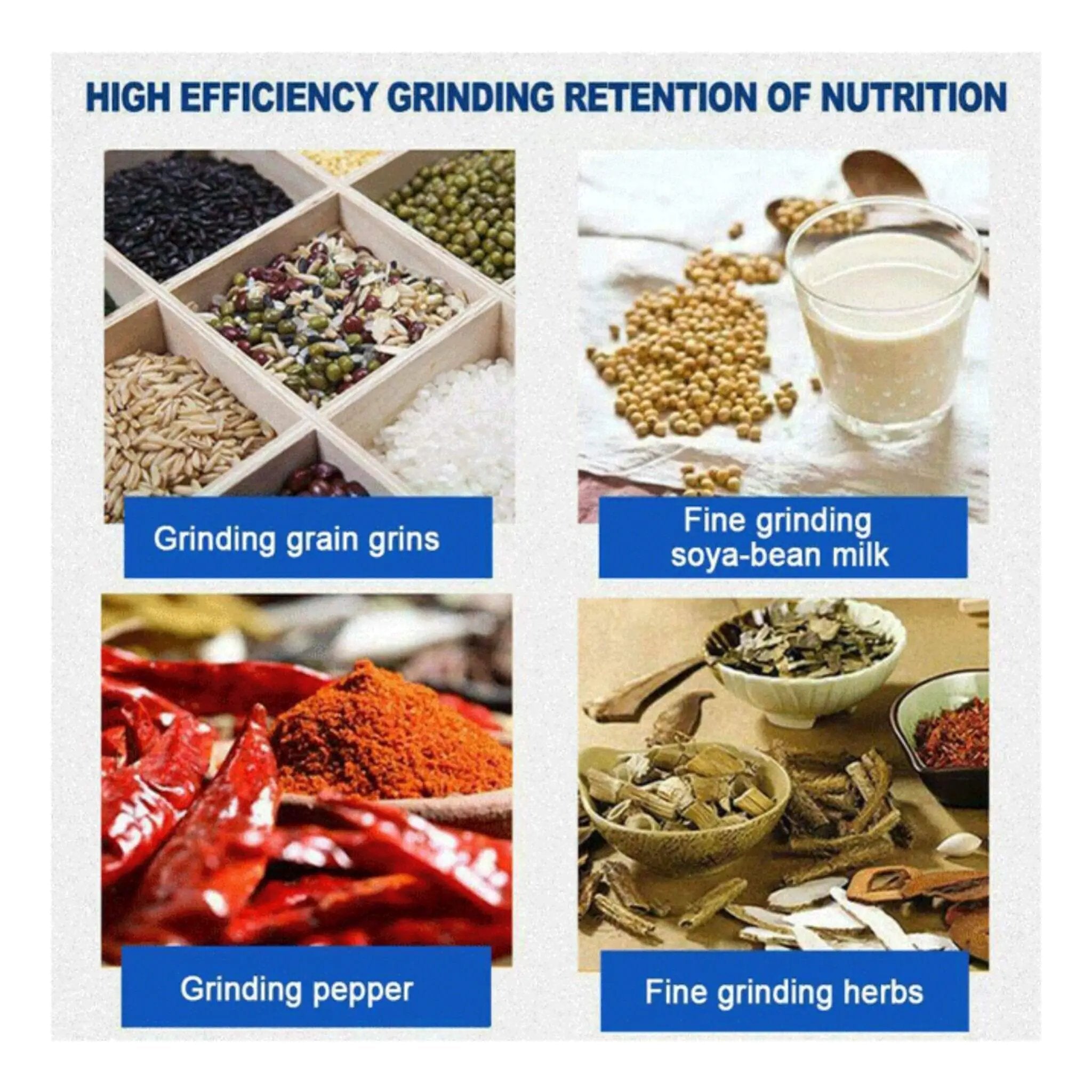 3000W Commercial Electric Dry Corn Wheat Grain Mill Grinder (SAK91135) by SAKSBY WHOLESALE