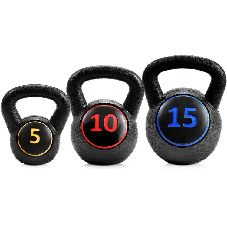 Fitness Room Bundle: Punching Boxing Set + 3 in 1 Folding Treadmill + 3 Pieces Kettlebell Weight Set + 4-Panel Folding Gymnastics Mat + Accent Chair by DirectDeals