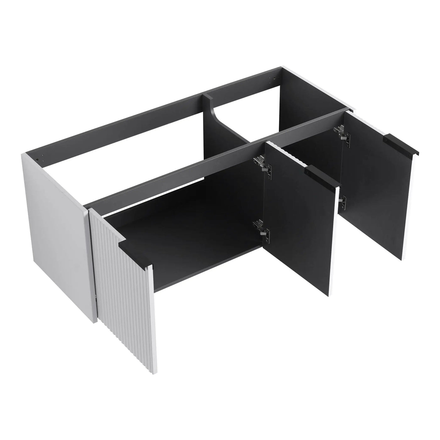 Contemporary Wall Mounted Bathroom Vanity With Resin Double Sink by HouseOfZazla