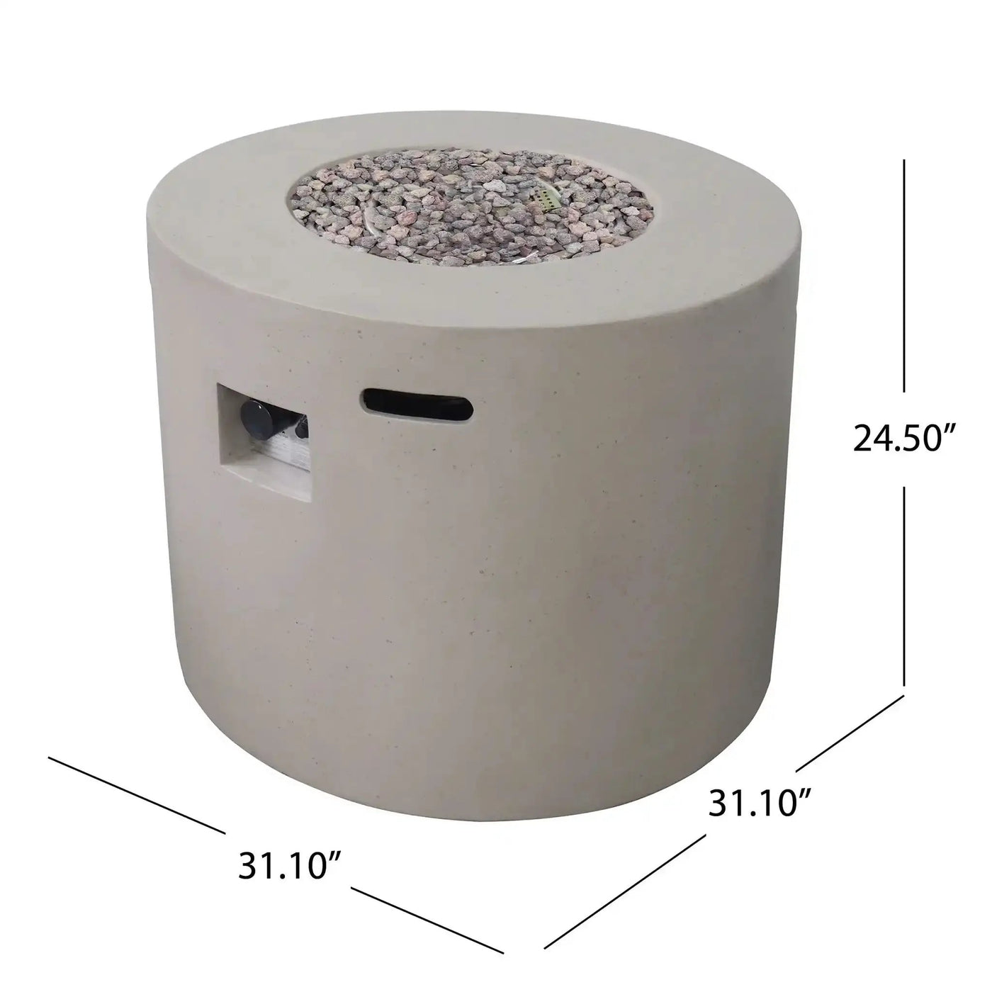 Round Iron Fire Pit With 40,000 Btu by HouseOfZazla
