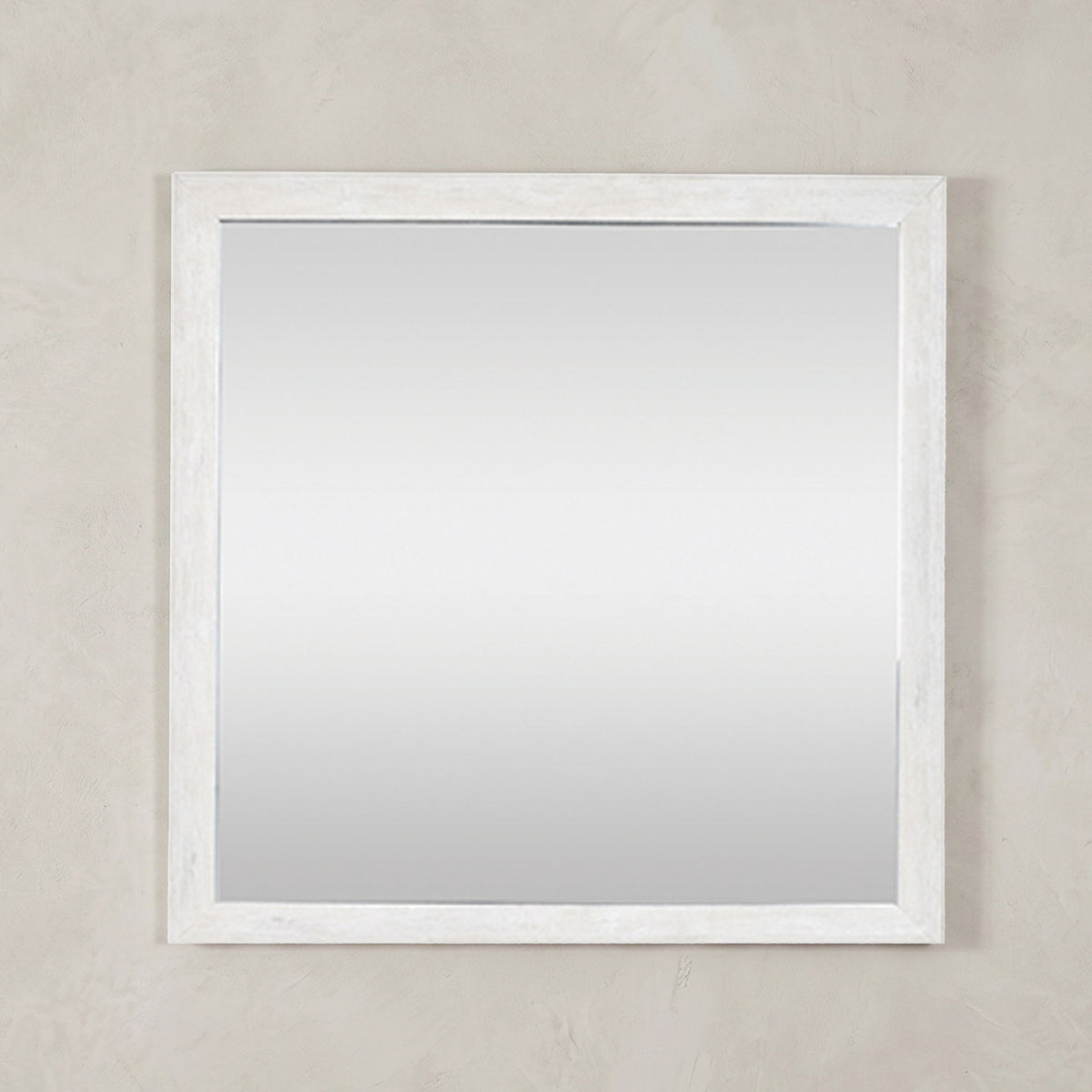 Square Mirror with Modern Wood Frame - Dark Gray or Light Brown, photo 6 of 10