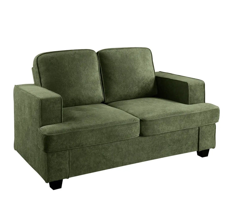 Modern Loveseat, Comfortable 2 Seater Couch With Deep Seating, Loose Back Cushions, Wide Arms by Unique Piece Furniture