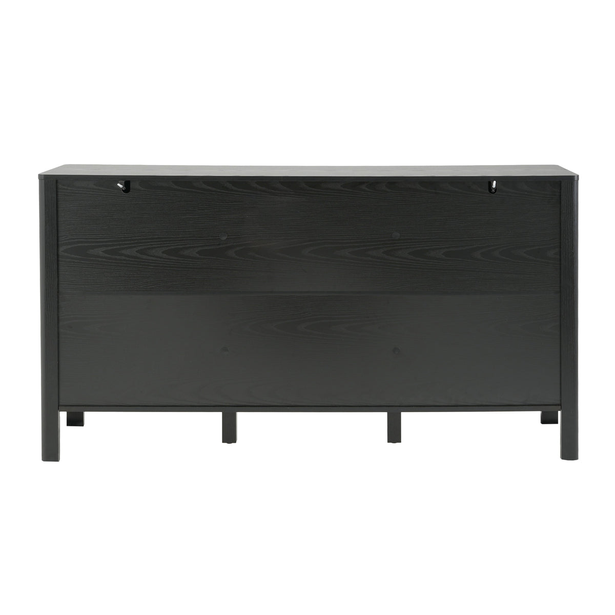 Black Sideboard with Storage - Modern MDF Credenza - Black, photo 9 of 10