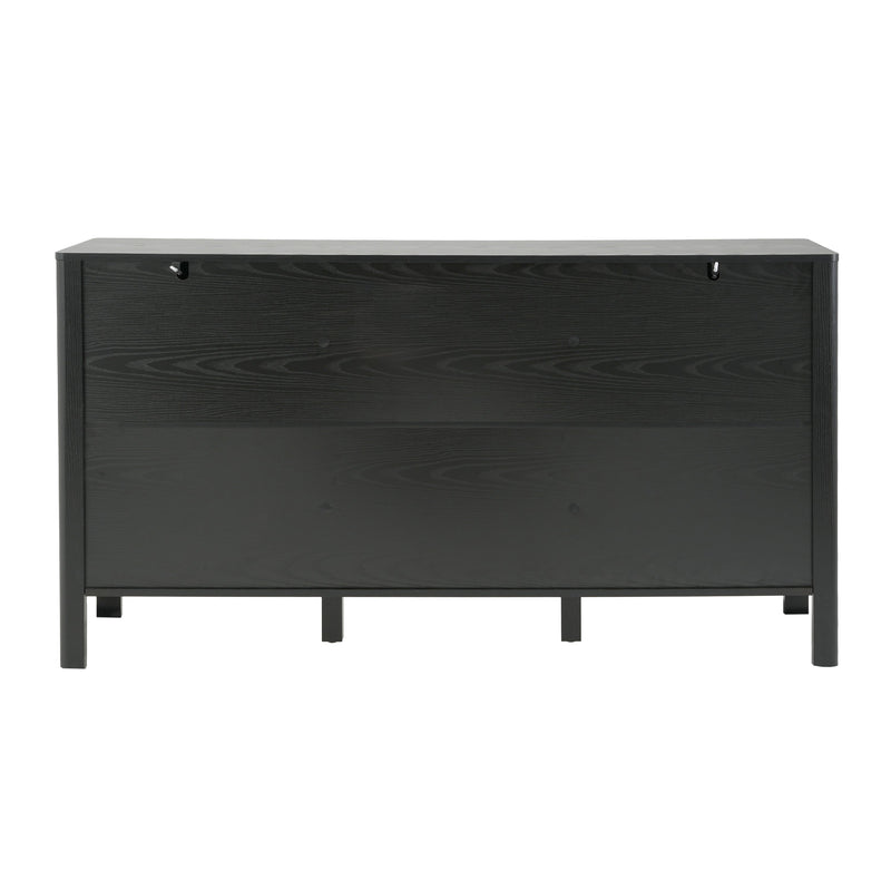 Black Sideboard with Storage - Modern MDF Credenza - Black, photo 9 of 10