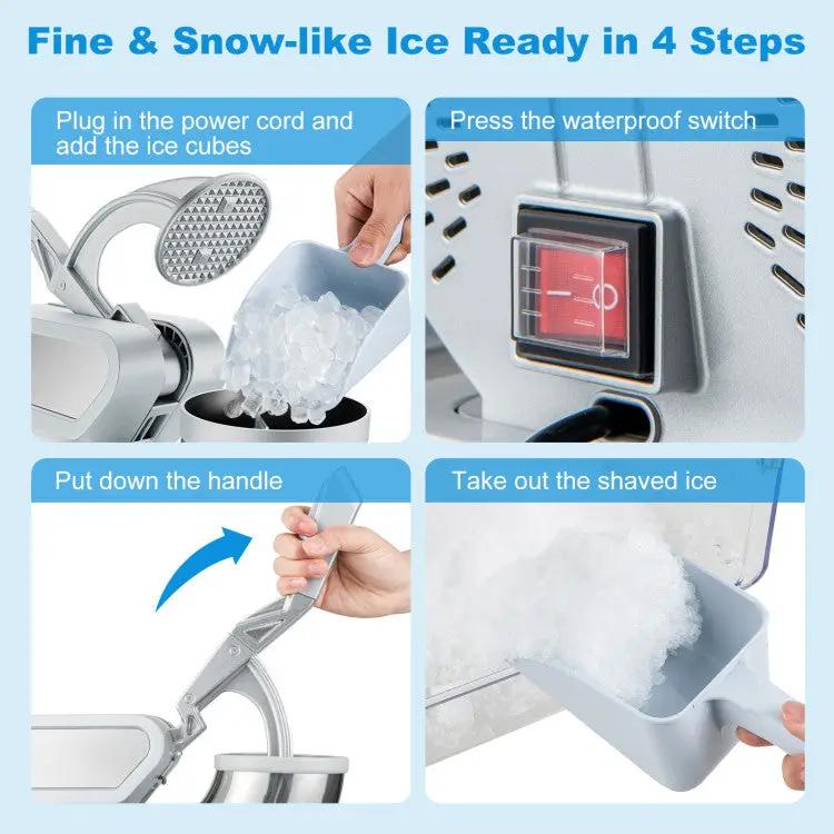 300W Commercial Ice Crusher with Dual Blades and Safety Switch by DirectDeals