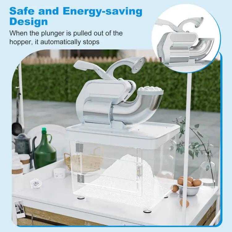 300W Commercial Ice Crusher with Dual Blades and Safety Switch by DirectDeals
