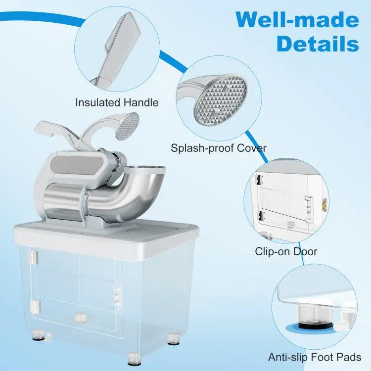 300W Commercial Ice Crusher with Dual Blades and Safety Switch by DirectDeals
