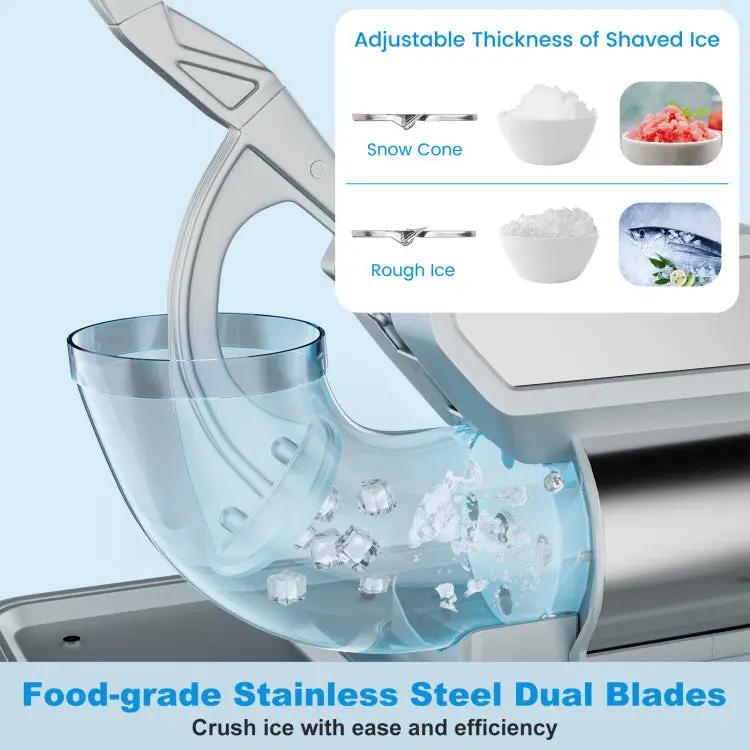 300W Commercial Ice Crusher with Dual Blades and Safety Switch by DirectDeals
