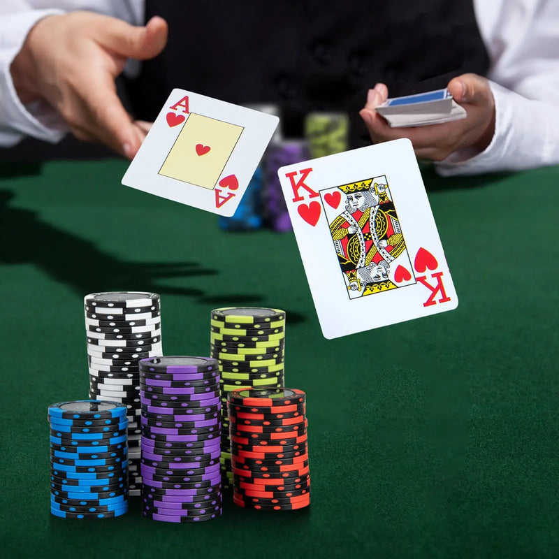 14 Gram Texas Holdem Poker Chip Set 300 Pieces Claytec Chips by DirectDeals