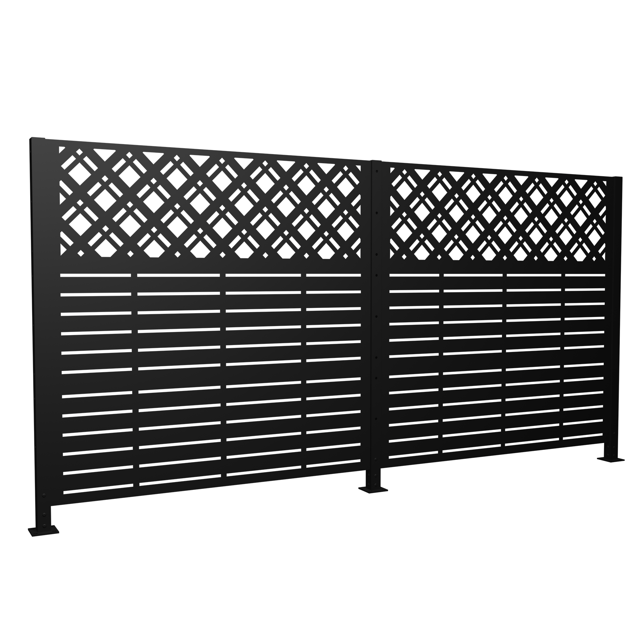 W48'' x H47.3'' x 2 Panels Metal Privacy Screen by HouseOfZazla