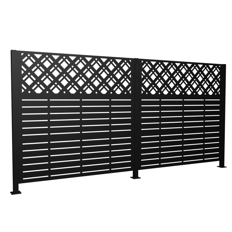 W48'' x H47.3'' x 2 Panels Metal Privacy Screen by HouseOfZazla