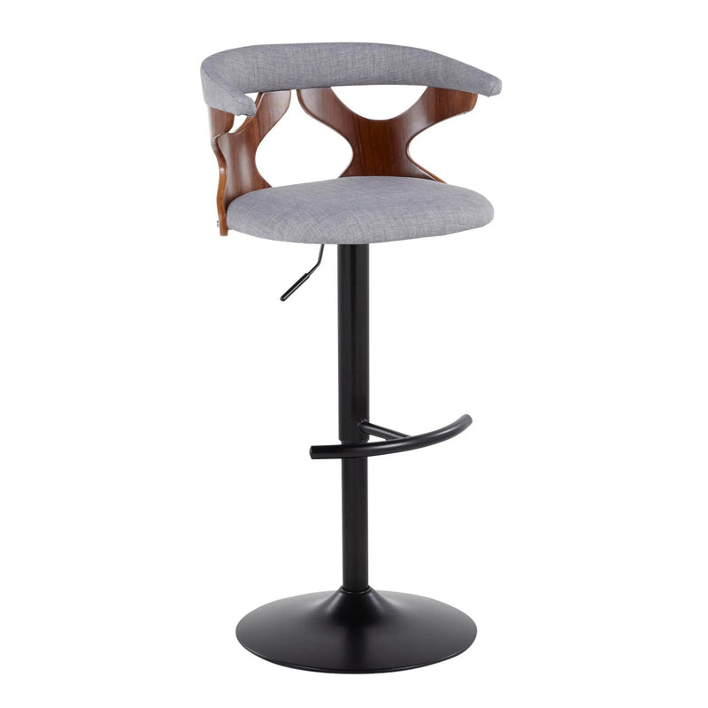 Gardenia - Contemporary Adjustable Barstool, Swivel With Rounded T Footrest (Set of 2) by Unique Piece Furniture
