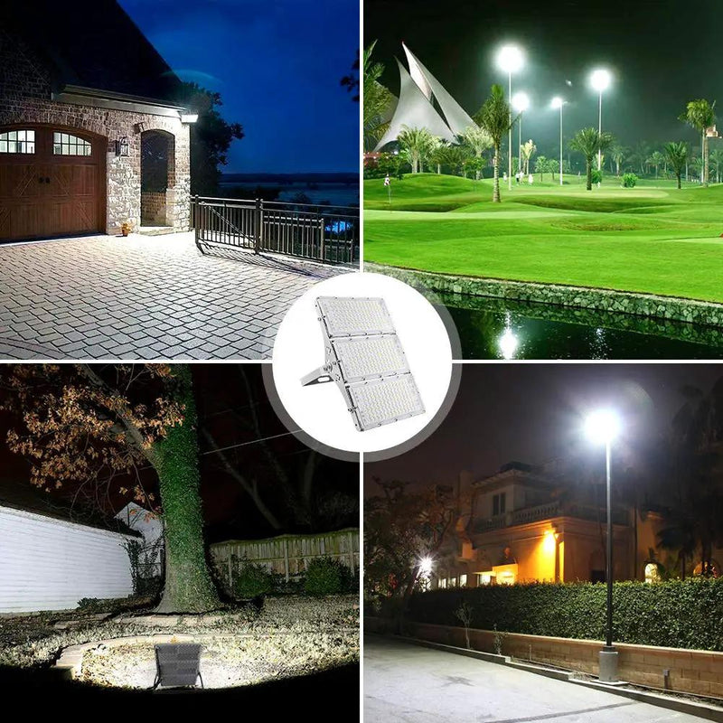 300W LED Flood Light, Hard Wired 24000LM Stadium Lights, 6000K Daylight White, 1500W Halogen Equivalent, IP66 Waterproof by Outdoor Solar Outlet