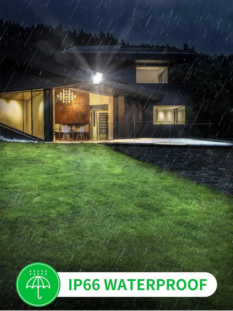 300W LED Flood Light, Hard Wired 24000LM Stadium Lights, 6000K Daylight White, 1500W Halogen Equivalent, IP66 Waterproof by Outdoor Solar Outlet