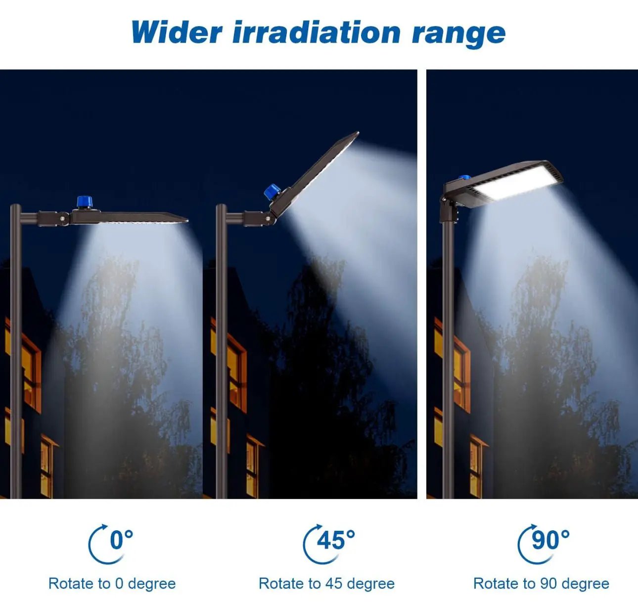 300W LED Parking Lot Light Hard Wire Slip Fitter Mount Dusk to Dawn LED Outdoor Lighting Exterior Flood Light Commercial IP65 Waterproof by Outdoor Solar Outlet