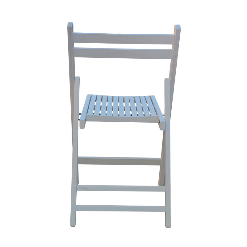 Folding Special Event Chair Set of 4 with Solid Wood Construction - White, photo 8 of 19