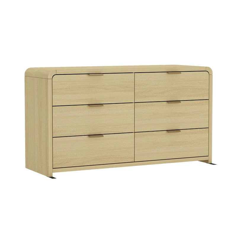 Grace - Double Dresser With 6 Drawers - Oak by HouseOfZazla