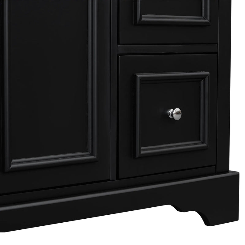 Bathroom Vanity With Sink, Soft-Close Doors, Adjustable U-Shelf, 3 Drawers by HouseOfZazla