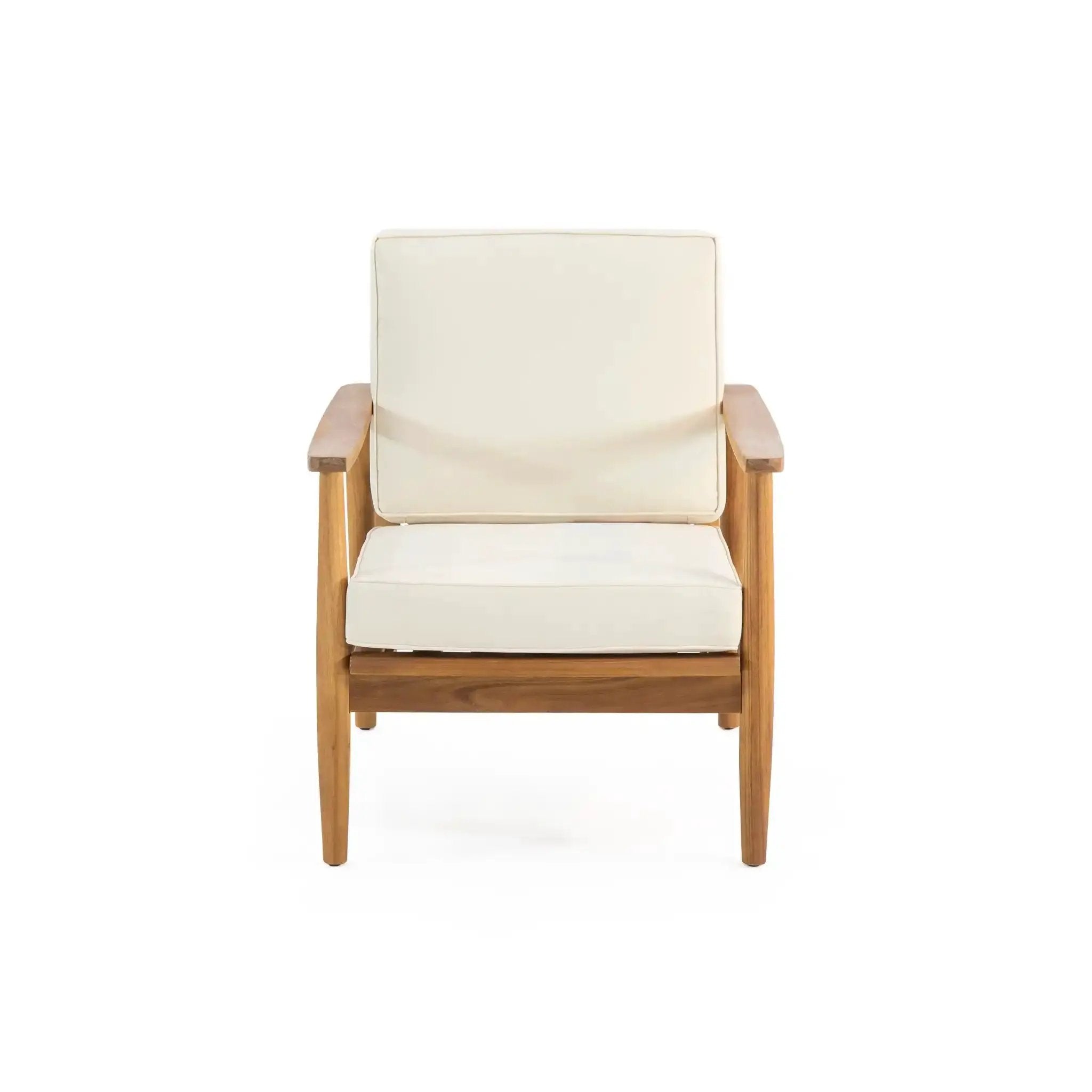 Emmry Outdoor Acacia Wood Club Chair by HouseOfZazla