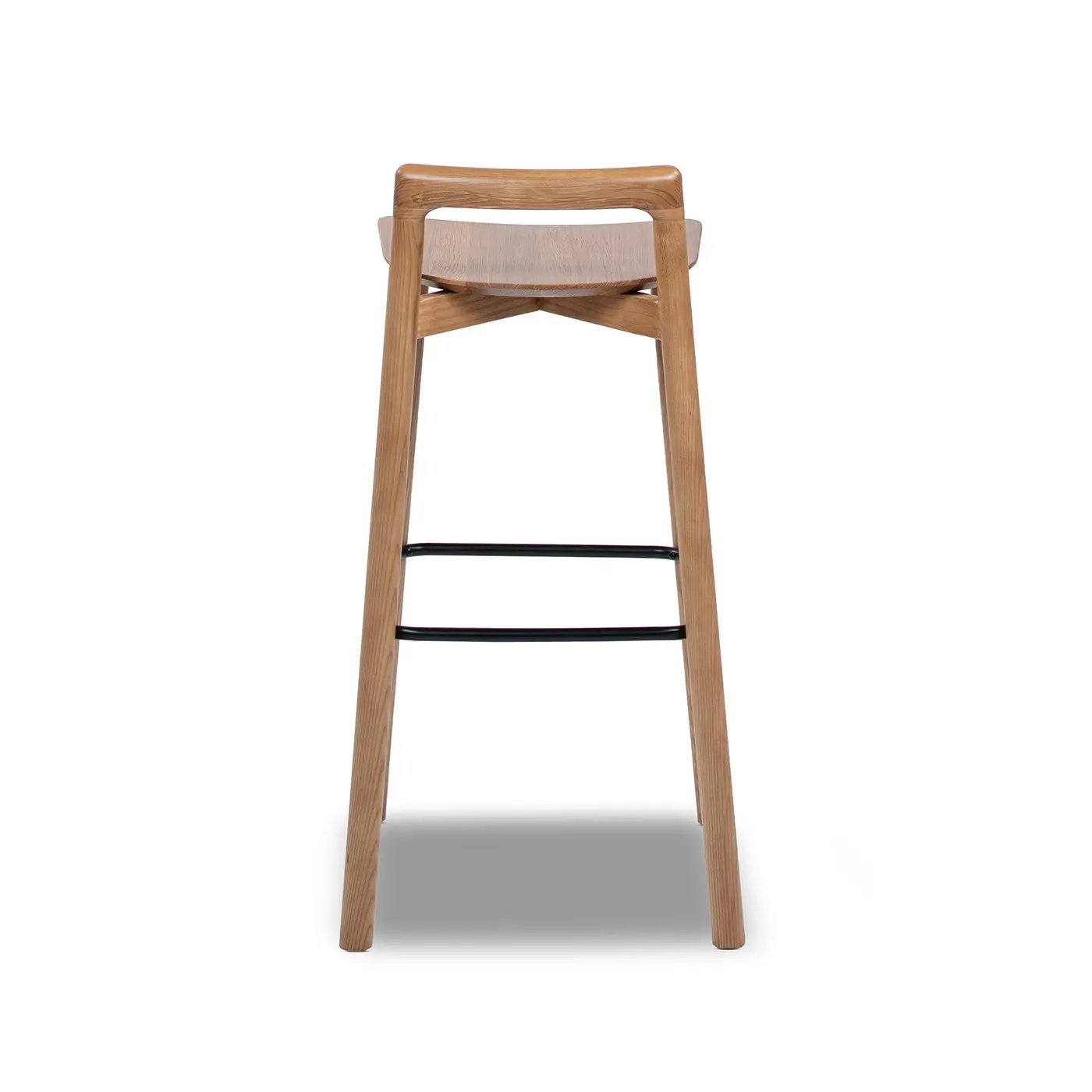 Sven 30" Modern Minimalist Low Back Wood Barstool by HouseOfZazla
