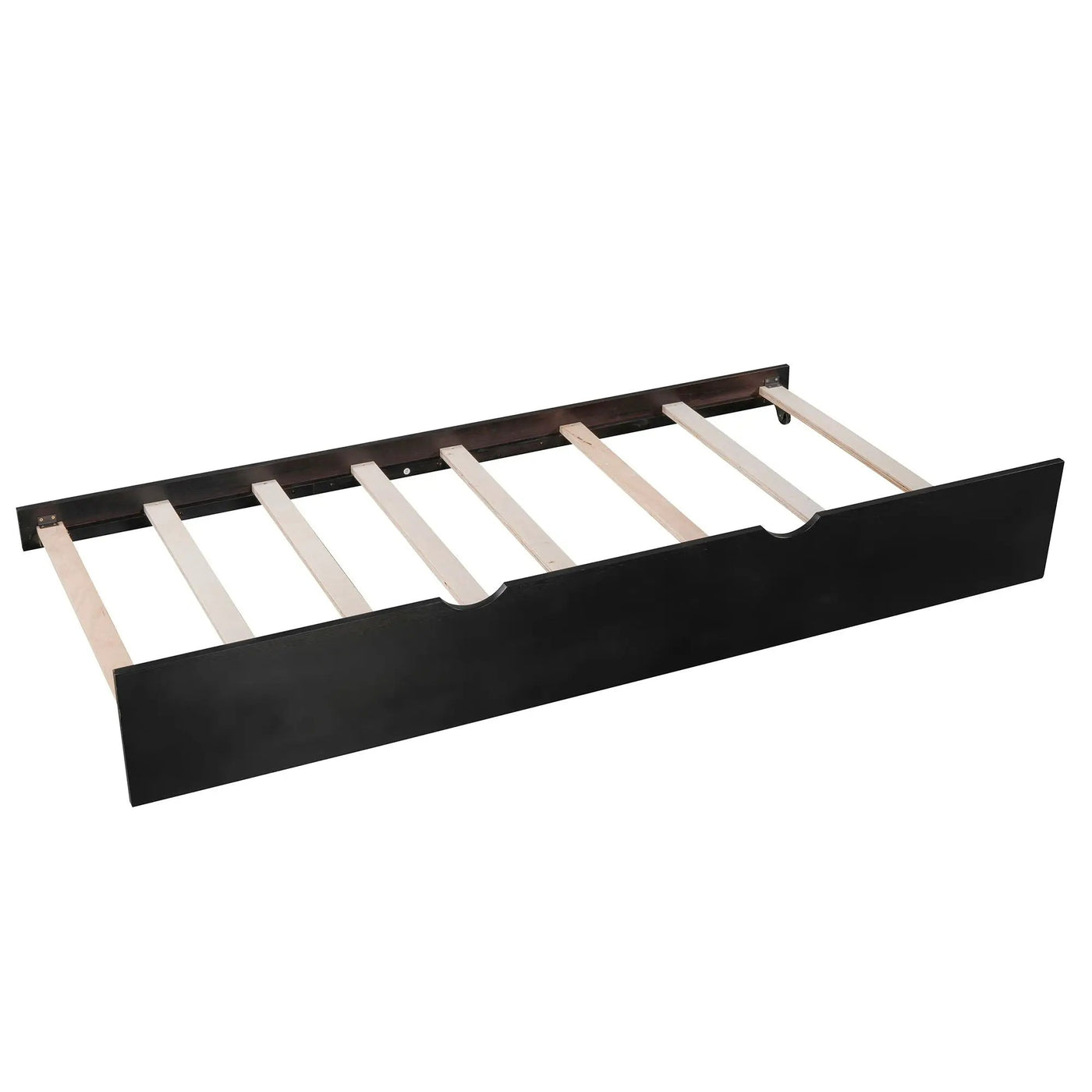 L Shaped Platform Bed With Trundle And Drawers Linked With Built In Desk by HouseOfZazla
