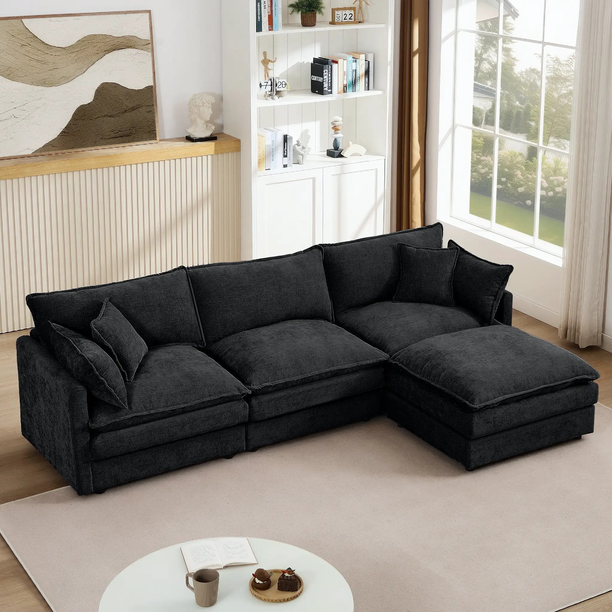 Modular Sectional Sofa - 102 Inch L Shaped Couch Set by HouseOfZazla