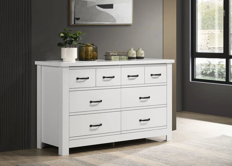 Cassini - 6 Drawer Dresser - White by Unique Piece Furniture