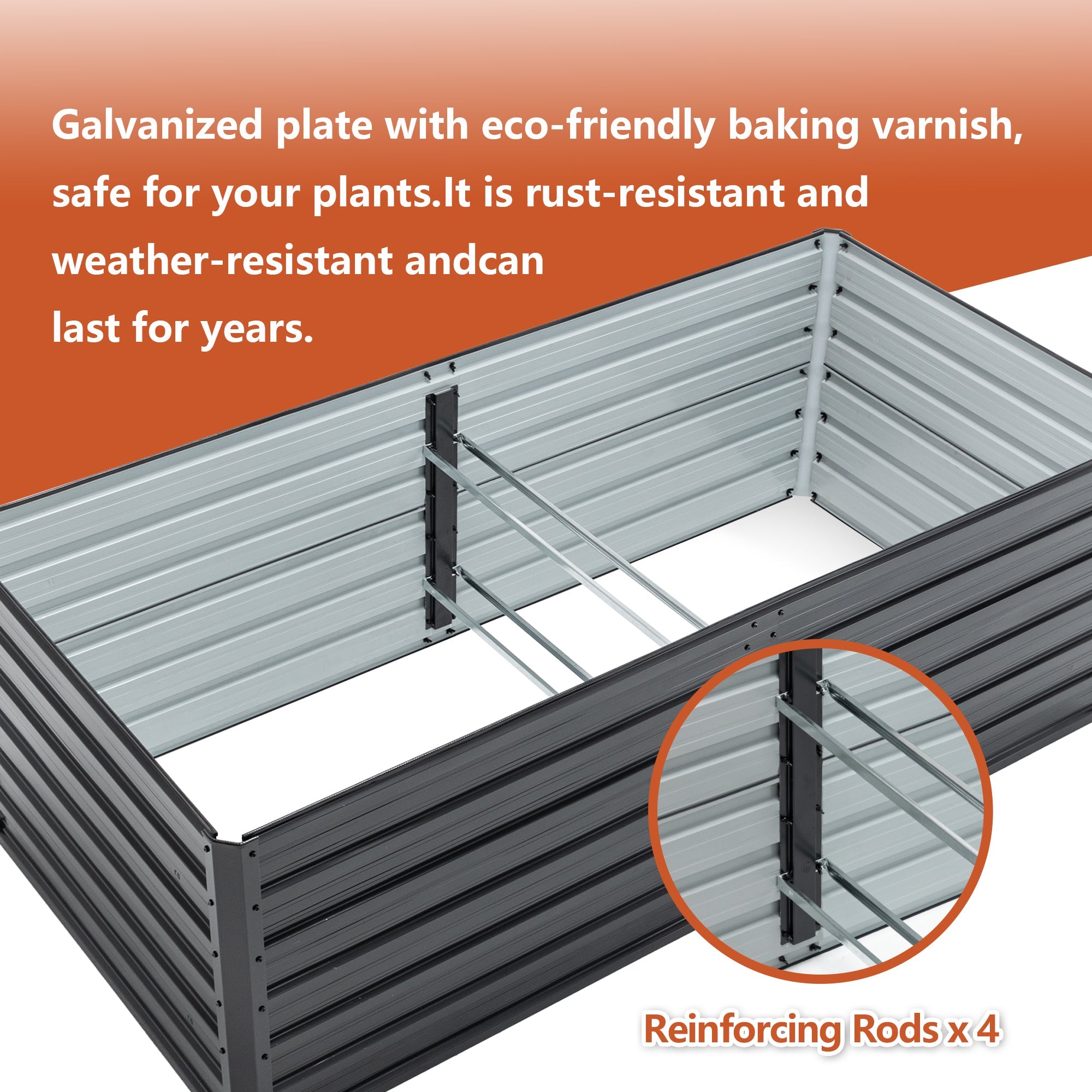2-Pack 6x3x2 FT Galvanized Metal Raised Garden Beds by HouseOfZazla