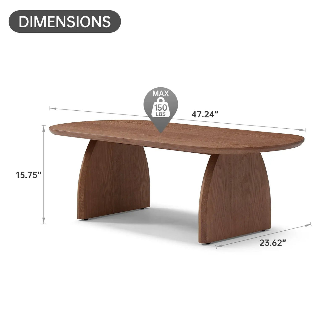 Oval Coffee Table For Living Room by HouseOfZazla