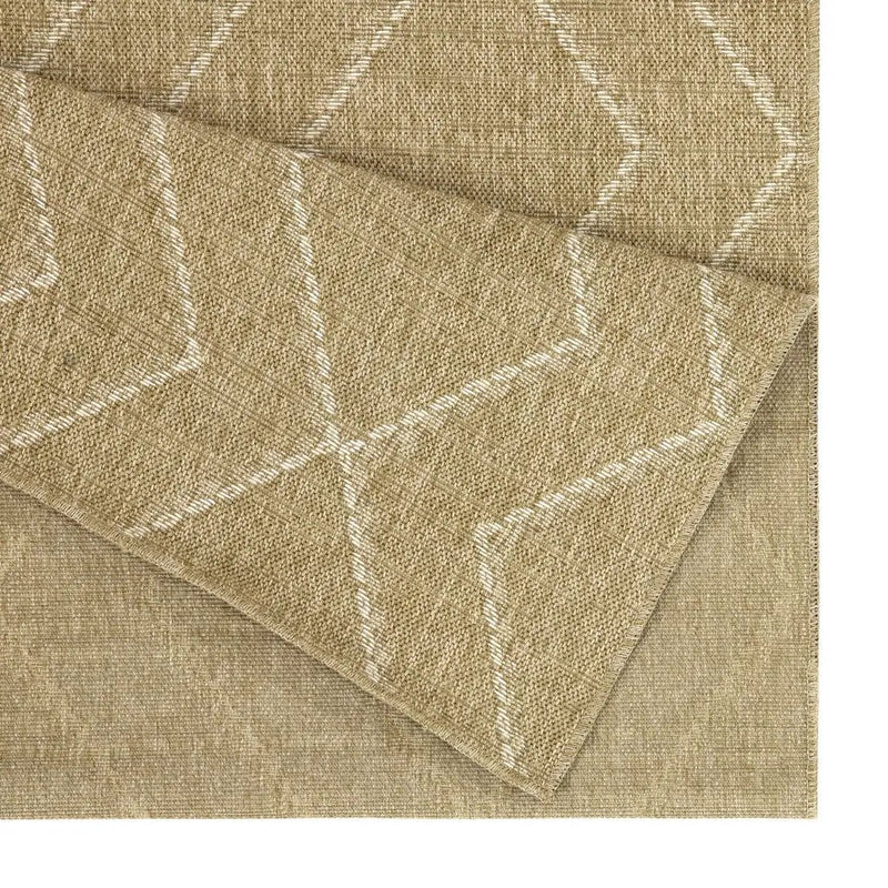 Earth GC_NTL1011 Jute/White 5 ft. 3 in. x 7 ft. 3 in. Indoor/Outdoor Area Rug by HouseOfZazla